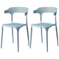 Contemporary Restaurant Open Back Arm Chair Matte Finish Plastic Dining Chair Light Gray 2 Piece Set Clearhalo ' kitchen&dining_furn' 'Dining Chairs' 'Dining Tables & Seating' 'dining_chair' 'furn' 'furn_dining_chair' 'Furniture' 'furniture_dining_chair' 'Kitchen & Dining Furniture' 'kitchen' 4438833