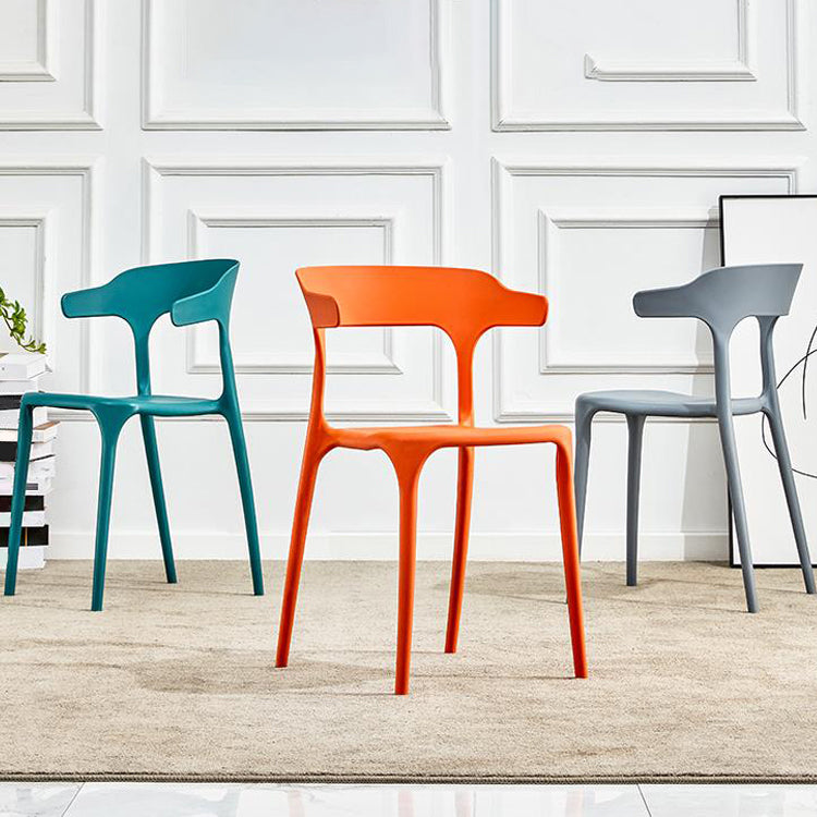 Contemporary Restaurant Open Back Arm Chair Matte Finish Plastic Dining Chair Clearhalo ' kitchen&dining_furn' 'Dining Chairs' 'Dining Tables & Seating' 'dining_chair' 'furn' 'furn_dining_chair' 'Furniture' 'furniture_dining_chair' 'Kitchen & Dining Furniture' 'kitchen' 4438834