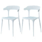Contemporary Restaurant Open Back Arm Chair Matte Finish Plastic Dining Chair White 2 Piece Set Clearhalo ' kitchen&dining_furn' 'Dining Chairs' 'Dining Tables & Seating' 'dining_chair' 'furn' 'furn_dining_chair' 'Furniture' 'furniture_dining_chair' 'Kitchen & Dining Furniture' 'kitchen' 4438835