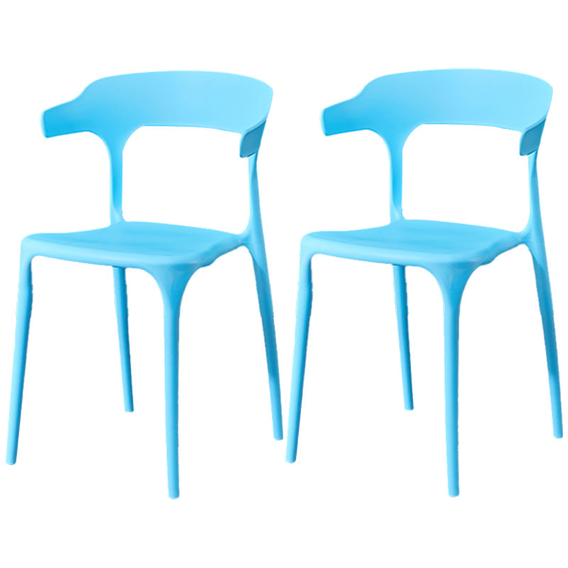 Contemporary Restaurant Open Back Arm Chair Matte Finish Plastic Dining Chair Light Blue 2 Piece Set Clearhalo ' kitchen&dining_furn' 'Dining Chairs' 'Dining Tables & Seating' 'dining_chair' 'furn' 'furn_dining_chair' 'Furniture' 'furniture_dining_chair' 'Kitchen & Dining Furniture' 'kitchen' 4438842