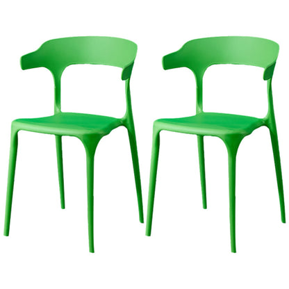 Contemporary Restaurant Open Back Arm Chair Matte Finish Plastic Dining Chair Green 2 Piece Set Clearhalo ' kitchen&dining_furn' 'Dining Chairs' 'Dining Tables & Seating' 'dining_chair' 'furn' 'furn_dining_chair' 'Furniture' 'furniture_dining_chair' 'Kitchen & Dining Furniture' 'kitchen' 4438844