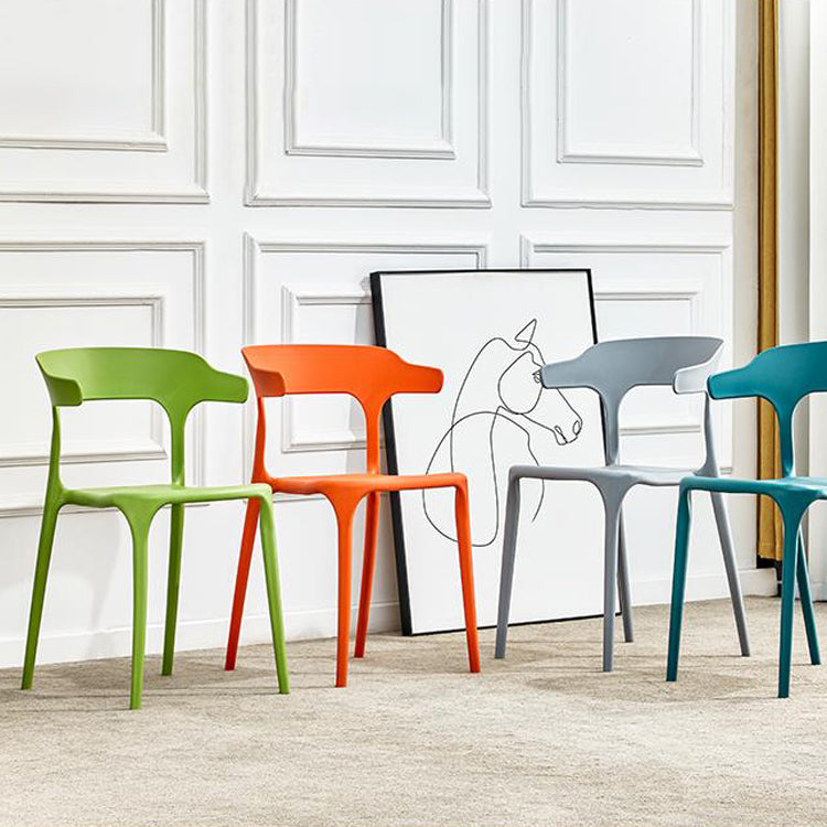 Contemporary Restaurant Open Back Arm Chair Matte Finish Plastic Dining Chair Clearhalo ' kitchen&dining_furn' 'Dining Chairs' 'Dining Tables & Seating' 'dining_chair' 'furn' 'furn_dining_chair' 'Furniture' 'furniture_dining_chair' 'Kitchen & Dining Furniture' 'kitchen' 4438849