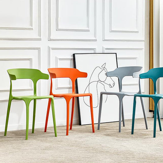 Contemporary Restaurant Open Back Arm Chair Matte Finish Plastic Dining Chair Clearhalo ' kitchen&dining_furn' 'Dining Chairs' 'Dining Tables & Seating' 'dining_chair' 'furn' 'furn_dining_chair' 'Furniture' 'furniture_dining_chair' 'Kitchen & Dining Furniture' 'kitchen' 4438849