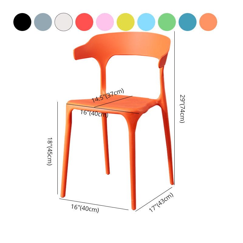 Contemporary Restaurant Open Back Arm Chair Matte Finish Plastic Dining Chair Clearhalo ' kitchen&dining_furn' 'Dining Chairs' 'Dining Tables & Seating' 'dining_chair' 'furn' 'furn_dining_chair' 'Furniture' 'furniture_dining_chair' 'Kitchen & Dining Furniture' 'kitchen' 4438851