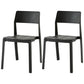 Scandinavian Open Back Side Chair Matte Finish Plastic Dining Chair for Home Black 2 Piece Set Clearhalo ' kitchen&dining_furn' 'Dining Chairs' 'Dining Tables & Seating' 'dining_chair' 'furn' 'furn_dining_chair' 'Furniture' 'furniture_dining_chair' 'Kitchen & Dining Furniture' 'kitchen' 4438853