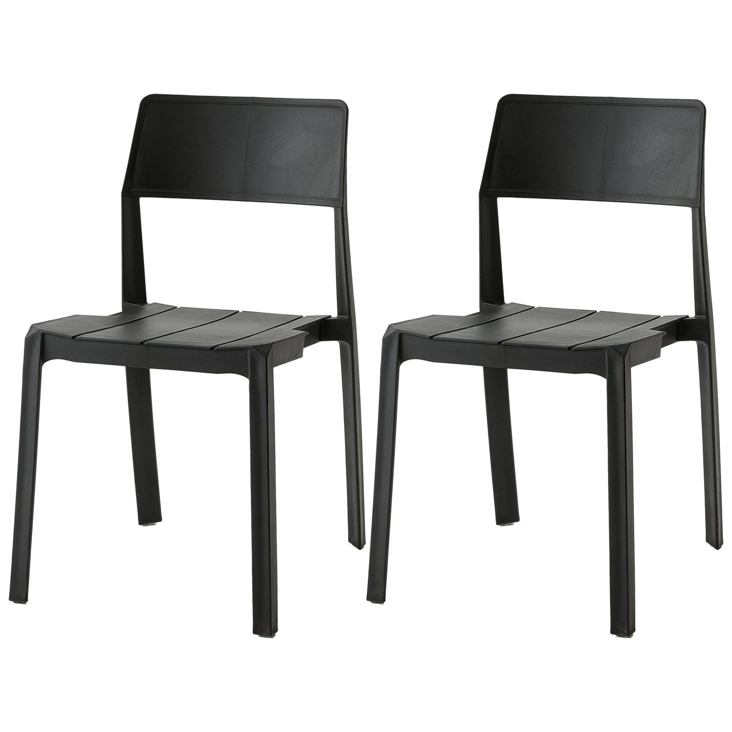 Scandinavian Open Back Side Chair Matte Finish Plastic Dining Chair for Home Black 2 Piece Set Clearhalo ' kitchen&dining_furn' 'Dining Chairs' 'Dining Tables & Seating' 'dining_chair' 'furn' 'furn_dining_chair' 'Furniture' 'furniture_dining_chair' 'Kitchen & Dining Furniture' 'kitchen' 4438853