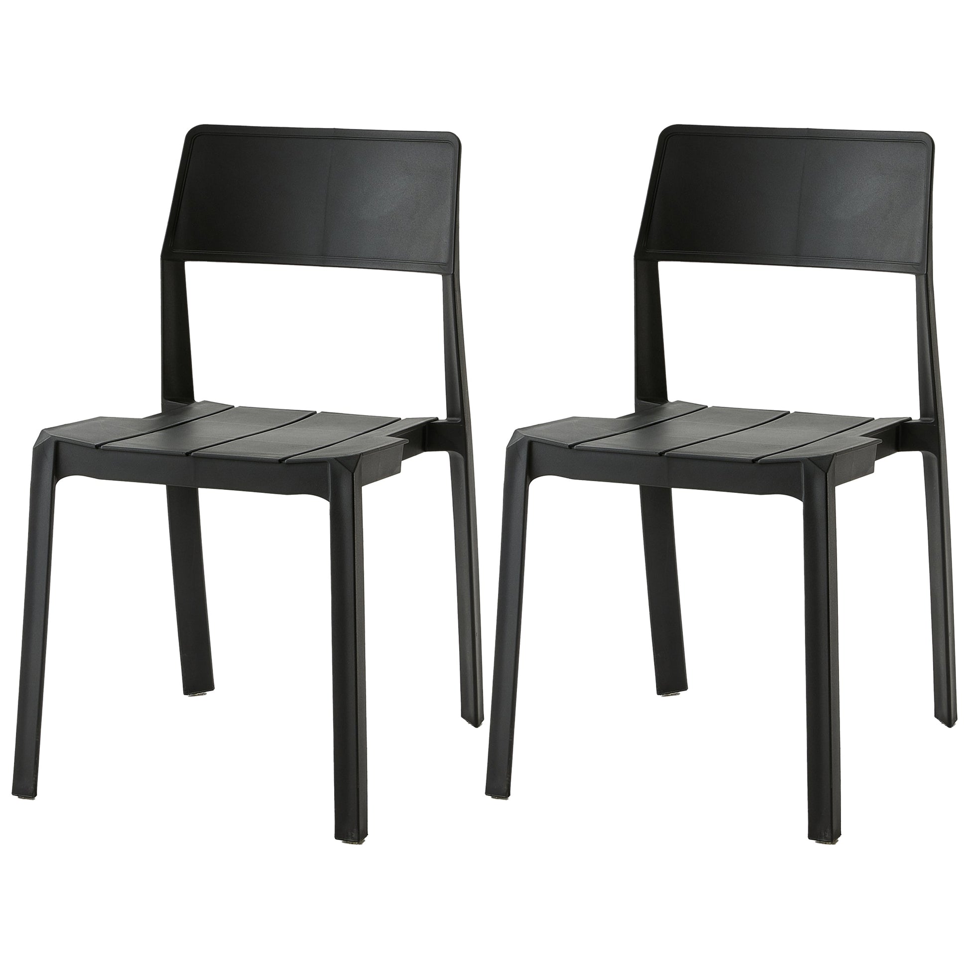 Scandinavian Open Back Side Chair Matte Finish Plastic Dining Chair for Home Black 2 Piece Set Clearhalo ' kitchen&dining_furn' 'Dining Chairs' 'Dining Tables & Seating' 'dining_chair' 'furn' 'furn_dining_chair' 'Furniture' 'furniture_dining_chair' 'Kitchen & Dining Furniture' 'kitchen' 4438853