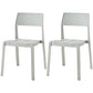 Scandinavian Open Back Side Chair Matte Finish Plastic Dining Chair for Home Light Gray 2 Piece Set Clearhalo ' kitchen&dining_furn' 'Dining Chairs' 'Dining Tables & Seating' 'dining_chair' 'furn' 'furn_dining_chair' 'Furniture' 'furniture_dining_chair' 'Kitchen & Dining Furniture' 'kitchen' 4438856