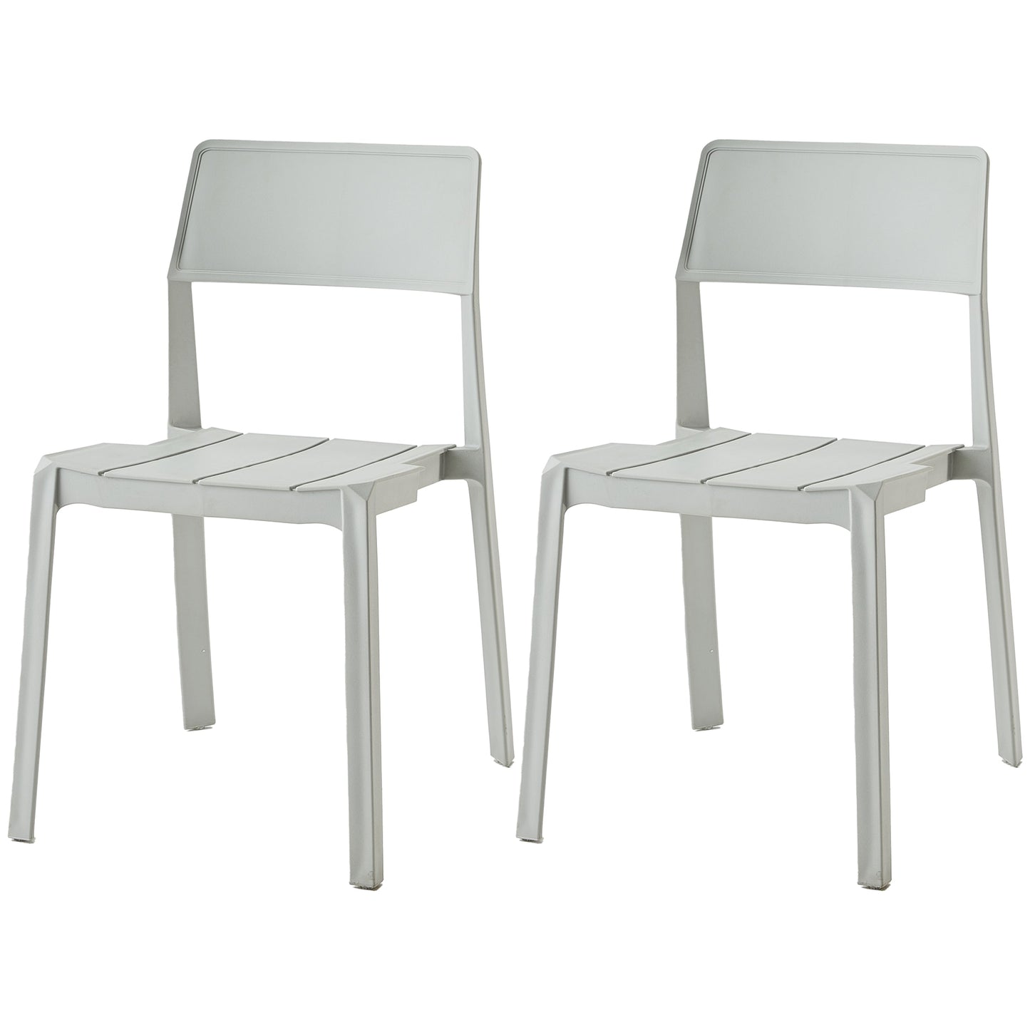 Scandinavian Open Back Side Chair Matte Finish Plastic Dining Chair for Home Light Gray 2 Piece Set Clearhalo ' kitchen&dining_furn' 'Dining Chairs' 'Dining Tables & Seating' 'dining_chair' 'furn' 'furn_dining_chair' 'Furniture' 'furniture_dining_chair' 'Kitchen & Dining Furniture' 'kitchen' 4438856