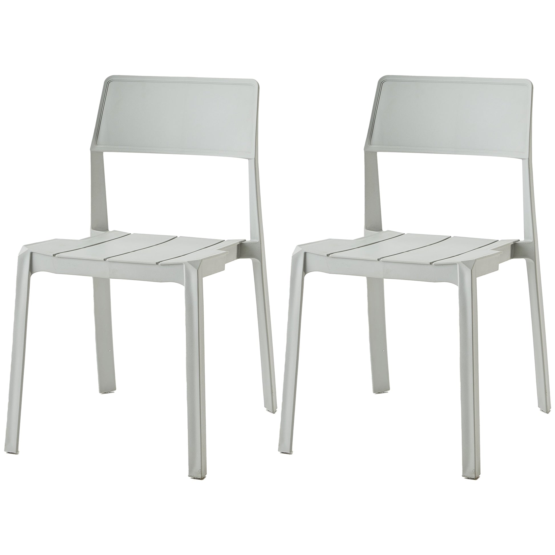 Scandinavian Open Back Side Chair Matte Finish Plastic Dining Chair for Home Light Gray 2 Piece Set Clearhalo ' kitchen&dining_furn' 'Dining Chairs' 'Dining Tables & Seating' 'dining_chair' 'furn' 'furn_dining_chair' 'Furniture' 'furniture_dining_chair' 'Kitchen & Dining Furniture' 'kitchen' 4438856