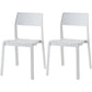 Scandinavian Open Back Side Chair Matte Finish Plastic Dining Chair for Home White 2 Piece Set Clearhalo ' kitchen&dining_furn' 'Dining Chairs' 'Dining Tables & Seating' 'dining_chair' 'furn' 'furn_dining_chair' 'Furniture' 'furniture_dining_chair' 'Kitchen & Dining Furniture' 'kitchen' 4438861