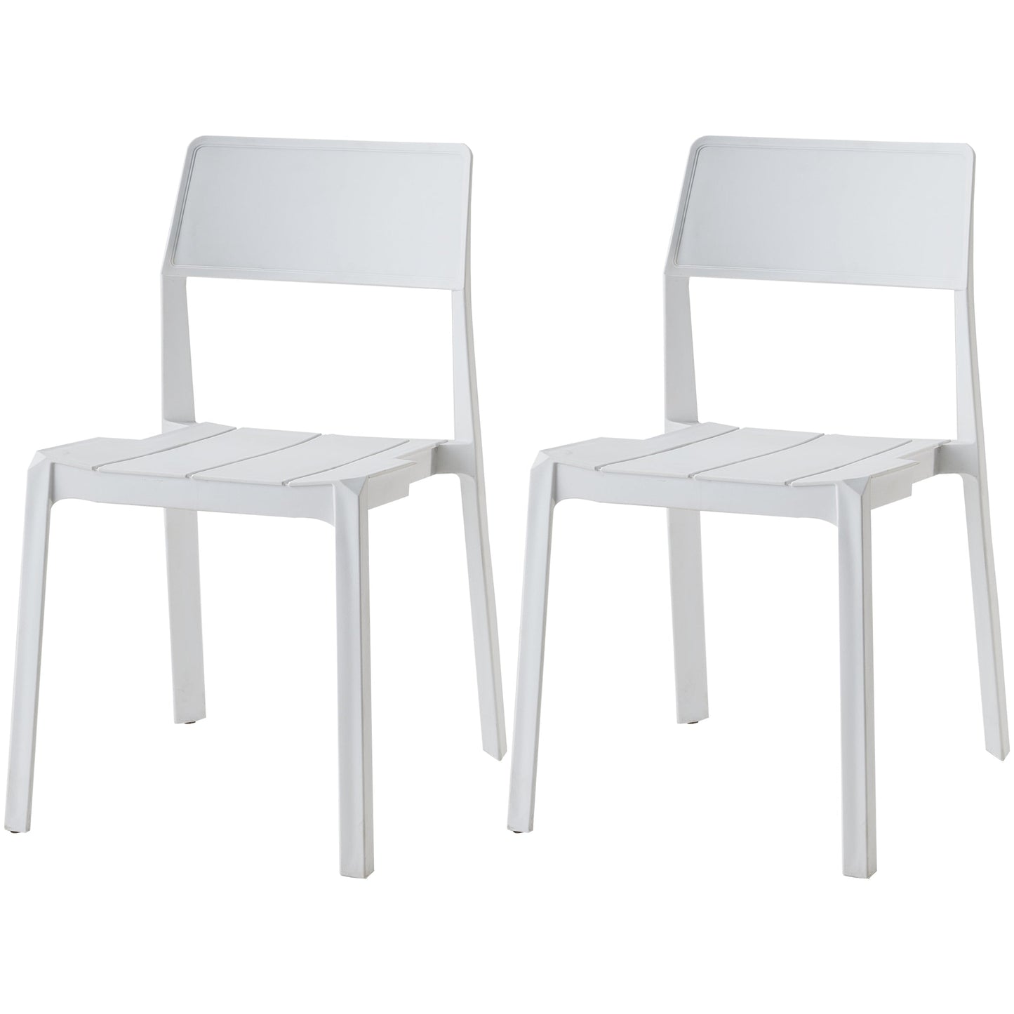Scandinavian Open Back Side Chair Matte Finish Plastic Dining Chair for Home White 2 Piece Set Clearhalo ' kitchen&dining_furn' 'Dining Chairs' 'Dining Tables & Seating' 'dining_chair' 'furn' 'furn_dining_chair' 'Furniture' 'furniture_dining_chair' 'Kitchen & Dining Furniture' 'kitchen' 4438861