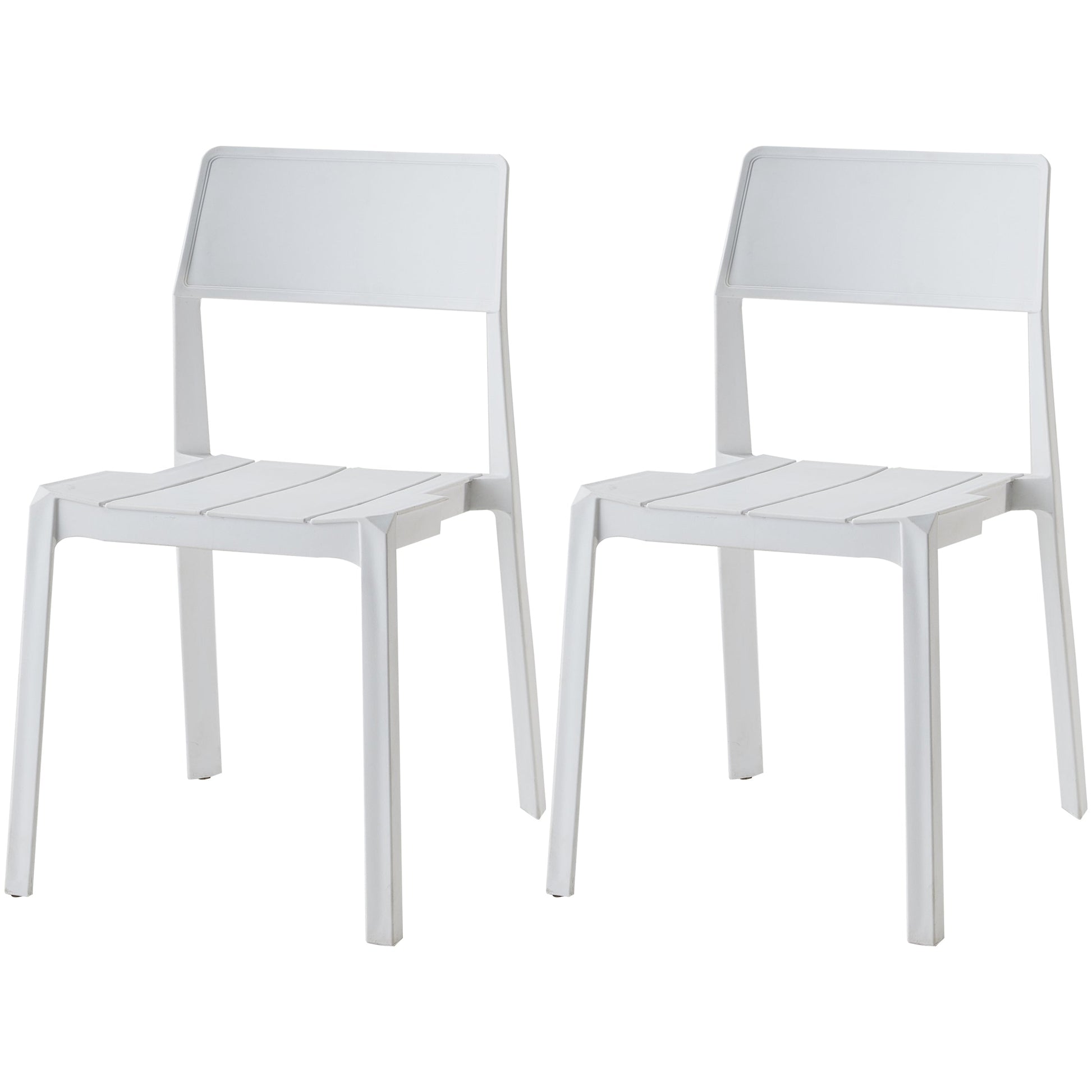 Scandinavian Open Back Side Chair Matte Finish Plastic Dining Chair for Home White 2 Piece Set Clearhalo ' kitchen&dining_furn' 'Dining Chairs' 'Dining Tables & Seating' 'dining_chair' 'furn' 'furn_dining_chair' 'Furniture' 'furniture_dining_chair' 'Kitchen & Dining Furniture' 'kitchen' 4438861