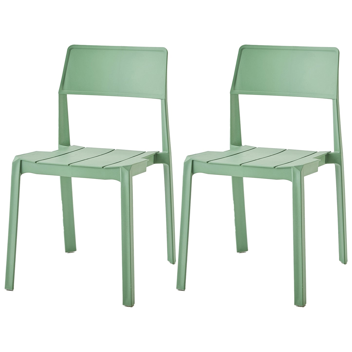 Scandinavian Open Back Side Chair Matte Finish Plastic Dining Chair for Home Green 2 Piece Set Clearhalo ' kitchen&dining_furn' 'Dining Chairs' 'Dining Tables & Seating' 'dining_chair' 'furn' 'furn_dining_chair' 'Furniture' 'furniture_dining_chair' 'Kitchen & Dining Furniture' 'kitchen' 4438868