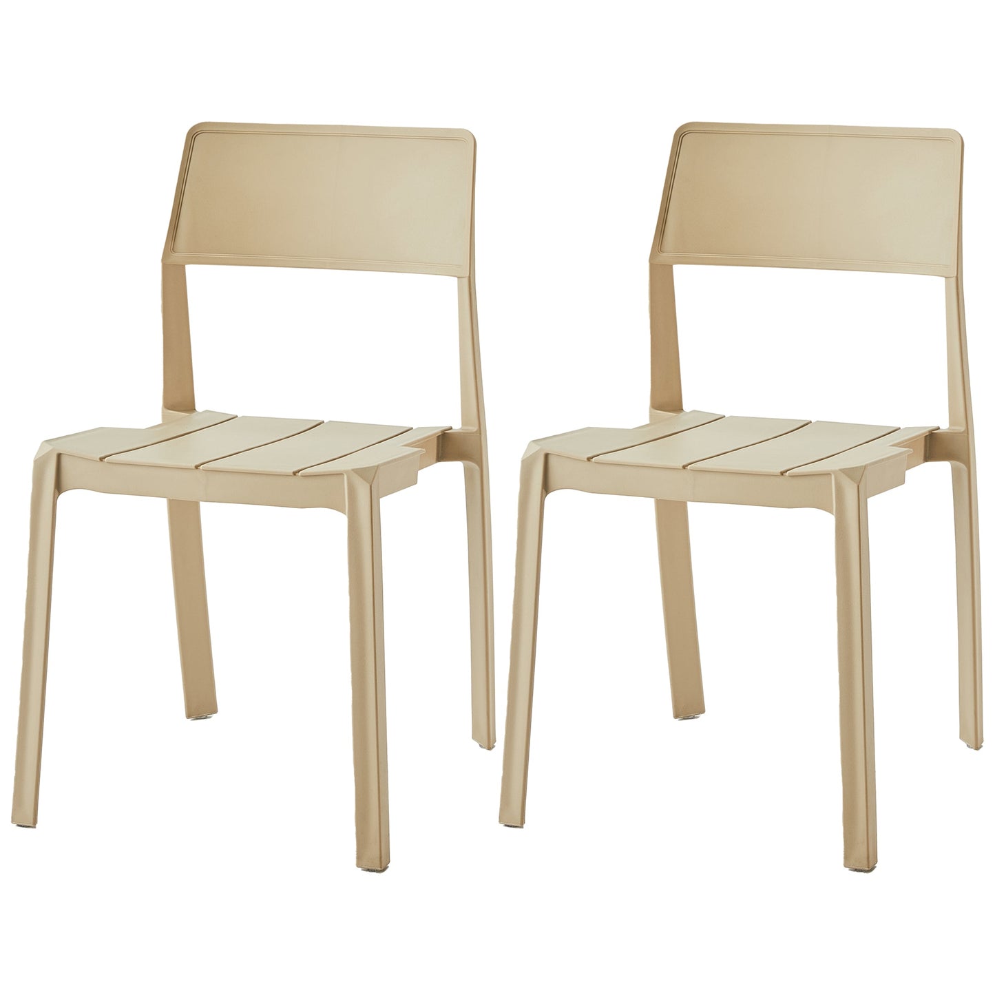 Scandinavian Open Back Side Chair Matte Finish Plastic Dining Chair for Home Khaki 2 Piece Set Clearhalo ' kitchen&dining_furn' 'Dining Chairs' 'Dining Tables & Seating' 'dining_chair' 'furn' 'furn_dining_chair' 'Furniture' 'furniture_dining_chair' 'Kitchen & Dining Furniture' 'kitchen' 4438870