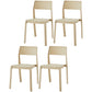 Scandinavian Open Back Side Chair Matte Finish Plastic Dining Chair for Home Khaki 4 Piece Set Clearhalo ' kitchen&dining_furn' 'Dining Chairs' 'Dining Tables & Seating' 'dining_chair' 'furn' 'furn_dining_chair' 'Furniture' 'furniture_dining_chair' 'Kitchen & Dining Furniture' 'kitchen' 4438871