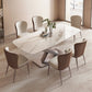 Modern 1/2/4/5/7 Pieces Dining Set Stone Dining Furniture Set /Separate Items 7 Pieces: Table, 6 Chairs Clearhalo 'Dining Room Sets' 'Dining Tables & Seating' 'dining_room_set' 'furn' 'furn_dining_room_set' 'Furniture' 'furniture_dining_room_set' 'Kitchen & Dining Furniture' 'kitchen&dining_furn' 'kitchen' 4438875