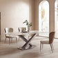 Modern 1/2/4/5/7 Pieces Dining Set Stone Dining Furniture Set /Separate Items 4 Pieces: Table, 3 Chairs Clearhalo 'Dining Room Sets' 'Dining Tables & Seating' 'dining_room_set' 'furn' 'furn_dining_room_set' 'Furniture' 'furniture_dining_room_set' 'Kitchen & Dining Furniture' 'kitchen&dining_furn' 'kitchen' 4438880