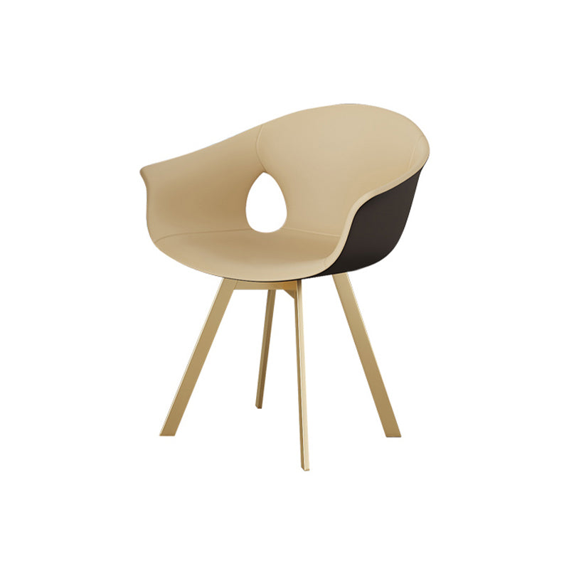 Modern 1/4/5 Pieces White Dining Set Round Sintered Stone Dining Table Set 1 Beige-Gold Chair Clearhalo 'Dining Room Sets' 'Dining Tables & Seating' 'dining_room_set' 'furn' 'furn_dining_room_set' 'Furniture' 'furniture_dining_room_set' 'Kitchen & Dining Furniture' 'kitchen&dining_furn' 'kitchen' 4438898