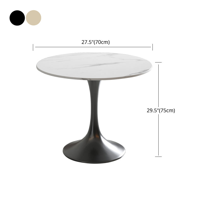 Modern 1/4/5 Pieces White Dining Set Round Sintered Stone Dining Table Set Clearhalo 'Dining Room Sets' 'Dining Tables & Seating' 'dining_room_set' 'furn' 'furn_dining_room_set' 'Furniture' 'furniture_dining_room_set' 'Kitchen & Dining Furniture' 'kitchen&dining_furn' 'kitchen' 4438913