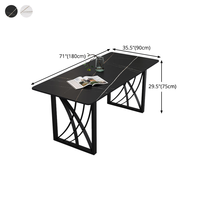 1/2/4/5/7 Pieces Dinette Set Modern Sintered Stone Dining Table Set with Chairs Clearhalo 'Dining Room Sets' 'Dining Tables & Seating' 'dining_room_set' 'furn' 'furn_dining_room_set' 'Furniture' 'furniture_dining_room_set' 'Kitchen & Dining Furniture' 'kitchen&dining_furn' 'kitchen' 4438938