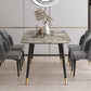 Nordic 1/2/3/5/7 Pieces Dining Set with Sintered Stone Table and Leather Chairs Dining Set Clearhalo 'Dining Room Sets' 'Dining Tables & Seating' 'dining_room_set' 'furn' 'furn_dining_room_set' 'Furniture' 'furniture_dining_room_set' 'Kitchen & Dining Furniture' 'kitchen&dining_furn' 'kitchen' 4438946