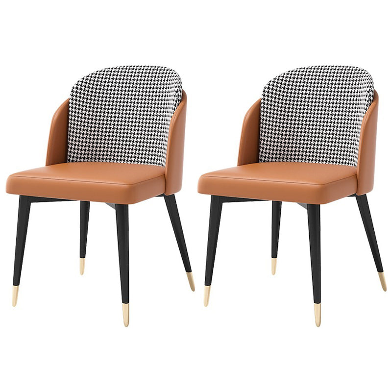 Nordic 1/2/3/5/7 Pieces Dining Set with Sintered Stone Table and Leather Chairs Dining Set 2 Light Brown Chairs Clearhalo 'Dining Room Sets' 'Dining Tables & Seating' 'dining_room_set' 'furn' 'furn_dining_room_set' 'Furniture' 'furniture_dining_room_set' 'Kitchen & Dining Furniture' 'kitchen&dining_furn' 'kitchen' 4438951