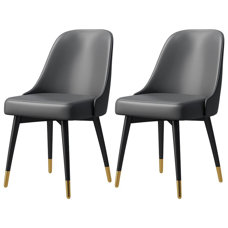 Nordic 1/2/3/5/7 Pieces Dining Set with Sintered Stone Table and Leather Chairs Dining Set 2 Grey Chairs Clearhalo 'Dining Room Sets' 'Dining Tables & Seating' 'dining_room_set' 'furn' 'furn_dining_room_set' 'Furniture' 'furniture_dining_room_set' 'Kitchen & Dining Furniture' 'kitchen&dining_furn' 'kitchen' 4438953