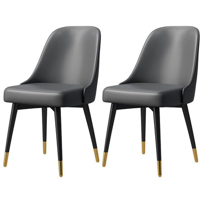 Nordic 1/2/3/5/7 Pieces Dining Set with Sintered Stone Table and Leather Chairs Dining Set 2 Grey Chairs Clearhalo 'Dining Room Sets' 'Dining Tables & Seating' 'dining_room_set' 'furn' 'furn_dining_room_set' 'Furniture' 'furniture_dining_room_set' 'Kitchen & Dining Furniture' 'kitchen&dining_furn' 'kitchen' 4438953