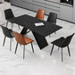 Contemporary 1/2/5/7 Pieces Dining Set Rectangle Sintered Stone Dining Table Set Clearhalo 'Dining Room Sets' 'Dining Tables & Seating' 'dining_room_set' 'furn' 'furn_dining_room_set' 'Furniture' 'furniture_dining_room_set' 'Kitchen & Dining Furniture' 'kitchen&dining_furn' 'kitchen' 4438971