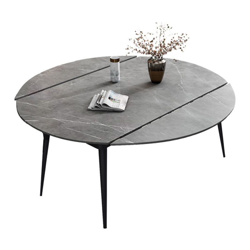 Modern 1/4/7 Pieces Dining Set Sintered Stone Dining Table for Home Use Grey 53"L x 53"W Clearhalo 'Dining Room Sets' 'Dining Tables & Seating' 'dining_room_set' 'furn' 'furn_dining_room_set' 'Furniture' 'furniture_dining_room_set' 'Kitchen & Dining Furniture' 'kitchen&dining_furn' 'kitchen' 4438982