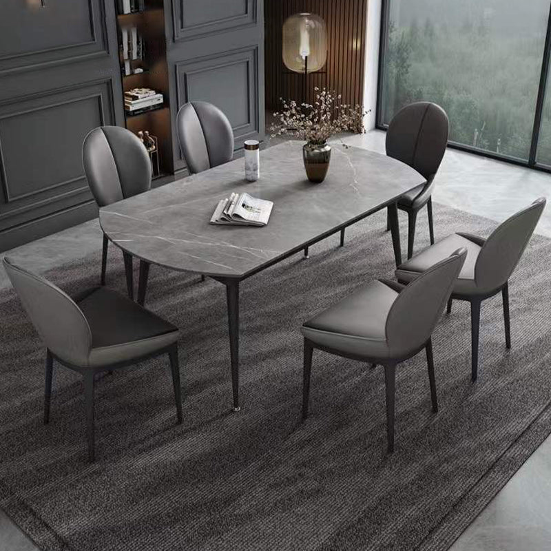 Modern 1/4/7 Pieces Dining Set Sintered Stone Dining Table for Home Use Clearhalo 'Dining Room Sets' 'Dining Tables & Seating' 'dining_room_set' 'furn' 'furn_dining_room_set' 'Furniture' 'furniture_dining_room_set' 'Kitchen & Dining Furniture' 'kitchen&dining_furn' 'kitchen' 4438986