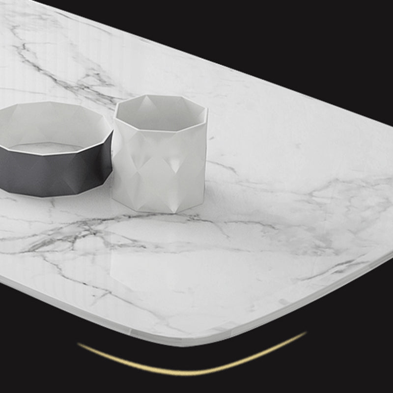 Glam 1/5/7 Pieces Dining Set Sintered Stone Dining Table for Home Use Clearhalo 'Dining Room Sets' 'Dining Tables & Seating' 'dining_room_set' 'furn' 'furn_dining_room_set' 'Furniture' 'furniture_dining_room_set' 'Kitchen & Dining Furniture' 'kitchen&dining_furn' 'kitchen' 4438999