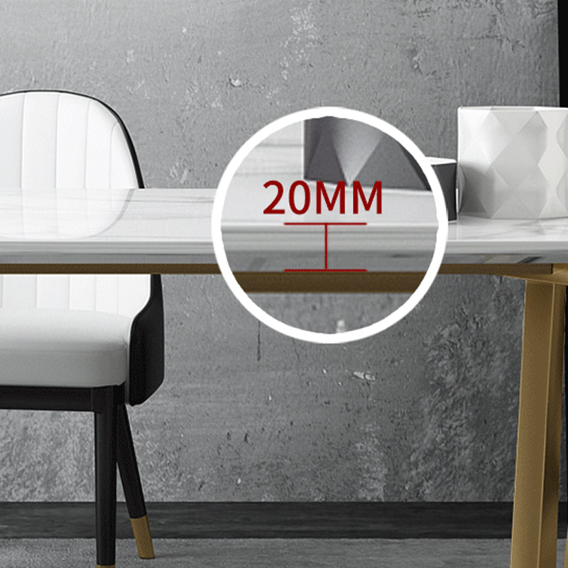 Glam 1/5/7 Pieces Dining Set Sintered Stone Dining Table for Home Use Clearhalo 'Dining Room Sets' 'Dining Tables & Seating' 'dining_room_set' 'furn' 'furn_dining_room_set' 'Furniture' 'furniture_dining_room_set' 'Kitchen & Dining Furniture' 'kitchen&dining_furn' 'kitchen' 4439000