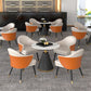1/5 Pcs Metal Modern Dining Room Set with Round Table and Arm Chairs Dining Set Clearhalo 'Dining Room Sets' 'Dining Tables & Seating' 'dining_room_set' 'furn' 'furn_dining_room_set' 'Furniture' 'furniture_dining_room_set' 'Kitchen & Dining Furniture' 'kitchen&dining_furn' 'kitchen' 4439012