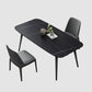 Modern 1/2/3/5/7 Pieces Dining Set Sintered Stone Dining Table Set 3 Pieces: Black Table, 2 Chairs Clearhalo 'Dining Room Sets' 'Dining Tables & Seating' 'dining_room_set' 'furn' 'furn_dining_room_set' 'Furniture' 'furniture_dining_room_set' 'Kitchen & Dining Furniture' 'kitchen&dining_furn' 'kitchen' 4439034