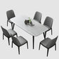 Modern 1/2/3/5/7 Pieces Dining Set Sintered Stone Dining Table Set 7 Pieces: White Table, 6 Chairs Clearhalo 'Dining Room Sets' 'Dining Tables & Seating' 'dining_room_set' 'furn' 'furn_dining_room_set' 'Furniture' 'furniture_dining_room_set' 'Kitchen & Dining Furniture' 'kitchen&dining_furn' 'kitchen' 4439039