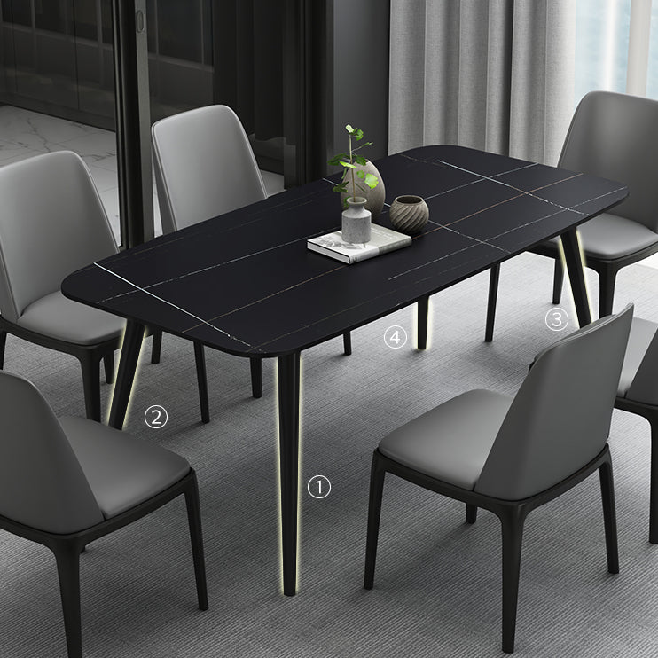 Modern 1/2/3/5/7 Pieces Dining Set Sintered Stone Dining Table Set Clearhalo 'Dining Room Sets' 'Dining Tables & Seating' 'dining_room_set' 'furn' 'furn_dining_room_set' 'Furniture' 'furniture_dining_room_set' 'Kitchen & Dining Furniture' 'kitchen&dining_furn' 'kitchen' 4439046