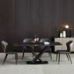 Modern 1/2/5/7 Pieces Dining Set Sintered Stone Dining Table Set 5 Pieces: Table, 4 Grey Chairs Clearhalo 'Dining Room Sets' 'Dining Tables & Seating' 'dining_room_set' 'furn' 'furn_dining_room_set' 'Furniture' 'furniture_dining_room_set' 'Kitchen & Dining Furniture' 'kitchen&dining_furn' 'kitchen' 4439059