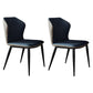 Modern 1/2/5/7 Pieces Dining Set Sintered Stone Dining Table Set 2 Blue Chairs Clearhalo 'Dining Room Sets' 'Dining Tables & Seating' 'dining_room_set' 'furn' 'furn_dining_room_set' 'Furniture' 'furniture_dining_room_set' 'Kitchen & Dining Furniture' 'kitchen&dining_furn' 'kitchen' 4439061