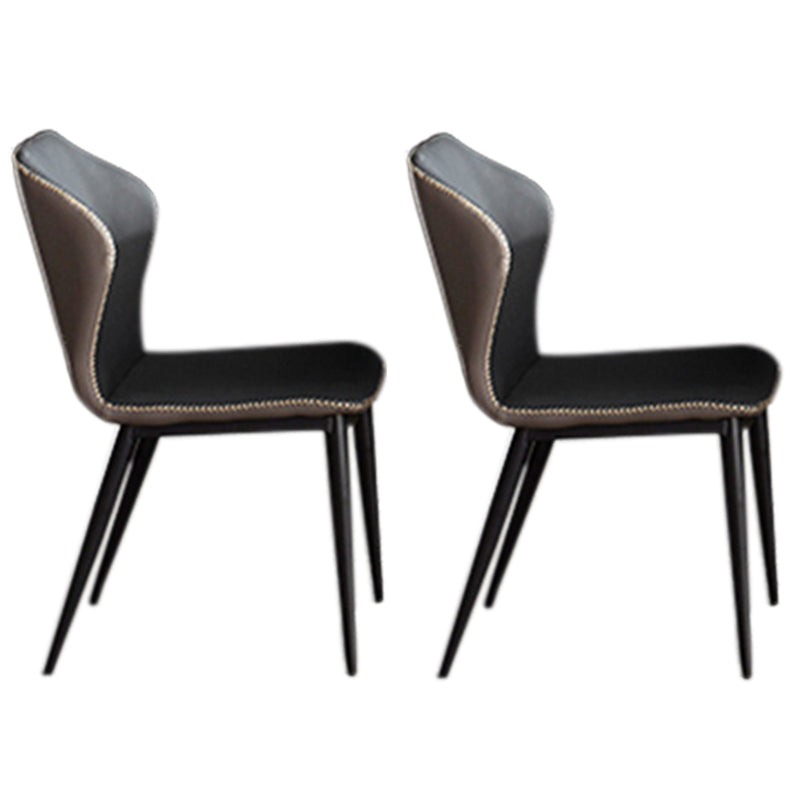 Modern 1/2/5/7 Pieces Dining Set Sintered Stone Dining Table Set 2 Dark Grey Chairs Clearhalo 'Dining Room Sets' 'Dining Tables & Seating' 'dining_room_set' 'furn' 'furn_dining_room_set' 'Furniture' 'furniture_dining_room_set' 'Kitchen & Dining Furniture' 'kitchen&dining_furn' 'kitchen' 4439065