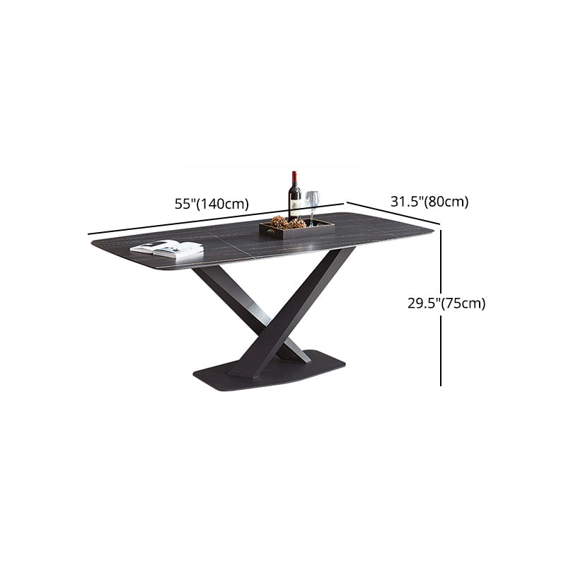 Modern 1/2/5/7 Pieces Dining Set Sintered Stone Dining Table Set Clearhalo 'Dining Room Sets' 'Dining Tables & Seating' 'dining_room_set' 'furn' 'furn_dining_room_set' 'Furniture' 'furniture_dining_room_set' 'Kitchen & Dining Furniture' 'kitchen&dining_furn' 'kitchen' 4439076