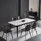 Contemporary 1/4/5/7 Pieces Dining Set Sintered Stone Dining Table Set 7 Pieces: Table, 6 Chairs Clearhalo 'Dining Room Sets' 'Dining Tables & Seating' 'dining_room_set' 'furn' 'furn_dining_room_set' 'Furniture' 'furniture_dining_room_set' 'Kitchen & Dining Furniture' 'kitchen&dining_furn' 'kitchen' 4439080