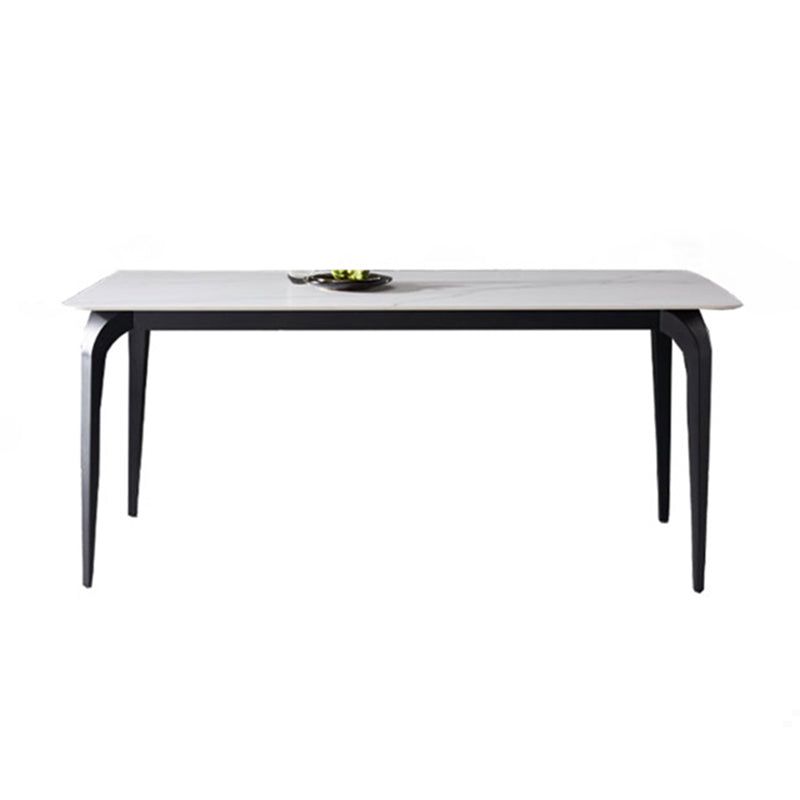 Contemporary 1/4/5/7 Pieces Dining Set Sintered Stone Dining Table Set White 71"L x 31"W Clearhalo 'Dining Room Sets' 'Dining Tables & Seating' 'dining_room_set' 'furn' 'furn_dining_room_set' 'Furniture' 'furniture_dining_room_set' 'Kitchen & Dining Furniture' 'kitchen&dining_furn' 'kitchen' 4439085