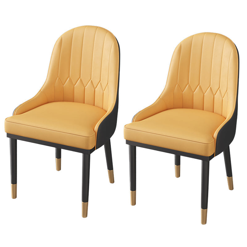 Glam 1/2/3/5/7 Pieces Dining Set Sintered Stone Dining Table Set for Home Use 2 Orange Chairs Clearhalo 'Dining Room Sets' 'Dining Tables & Seating' 'dining_room_set' 'furn' 'furn_dining_room_set' 'Furniture' 'furniture_dining_room_set' 'Kitchen & Dining Furniture' 'kitchen&dining_furn' 'kitchen' 4439098