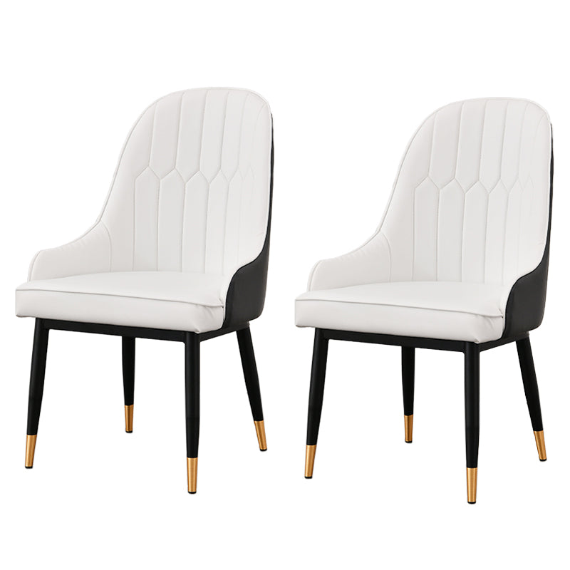 Glam 1/2/3/5/7 Pieces Dining Set Sintered Stone Dining Table Set for Home Use 2 White Chairs Clearhalo 'Dining Room Sets' 'Dining Tables & Seating' 'dining_room_set' 'furn' 'furn_dining_room_set' 'Furniture' 'furniture_dining_room_set' 'Kitchen & Dining Furniture' 'kitchen&dining_furn' 'kitchen' 4439100