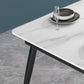 Glam 1/2/3/5/7 Pieces Dining Set Sintered Stone Dining Table Set for Home Use Clearhalo 'Dining Room Sets' 'Dining Tables & Seating' 'dining_room_set' 'furn' 'furn_dining_room_set' 'Furniture' 'furniture_dining_room_set' 'Kitchen & Dining Furniture' 'kitchen&dining_furn' 'kitchen' 4439104