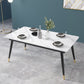 Glam 1/2/3/5/7 Pieces Dining Set Sintered Stone Dining Table Set for Home Use Clearhalo 'Dining Room Sets' 'Dining Tables & Seating' 'dining_room_set' 'furn' 'furn_dining_room_set' 'Furniture' 'furniture_dining_room_set' 'Kitchen & Dining Furniture' 'kitchen&dining_furn' 'kitchen' 4439108