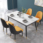 Glam 1/2/3/5/7 Pieces Dining Set Sintered Stone Dining Table Set for Home Use Clearhalo 'Dining Room Sets' 'Dining Tables & Seating' 'dining_room_set' 'furn' 'furn_dining_room_set' 'Furniture' 'furniture_dining_room_set' 'Kitchen & Dining Furniture' 'kitchen&dining_furn' 'kitchen' 4439110