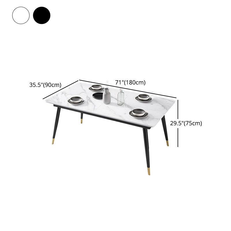 Glam 1/2/3/5/7 Pieces Dining Set Sintered Stone Dining Table Set for Home Use Clearhalo 'Dining Room Sets' 'Dining Tables & Seating' 'dining_room_set' 'furn' 'furn_dining_room_set' 'Furniture' 'furniture_dining_room_set' 'Kitchen & Dining Furniture' 'kitchen&dining_furn' 'kitchen' 4439114